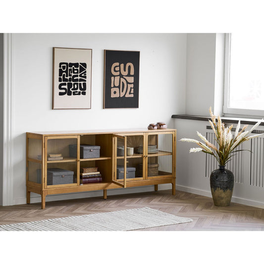 Tine Tufted wanddecoratie, beige/zwart, 50x70 cm